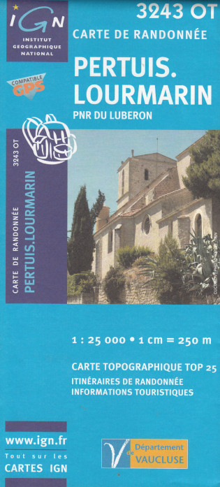 IGN 3243OT Pertuis Lourmain 1:25t mapa IGN