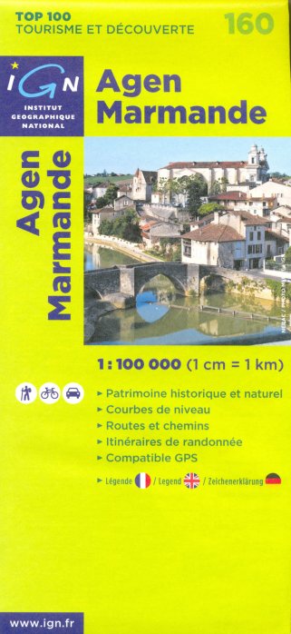 IGN 160 Agen Marmande 1:100t mapa IGN