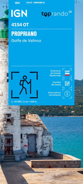IGN 4154 OT Propriano, Golfe de Valinco 1:25t mapa IGN