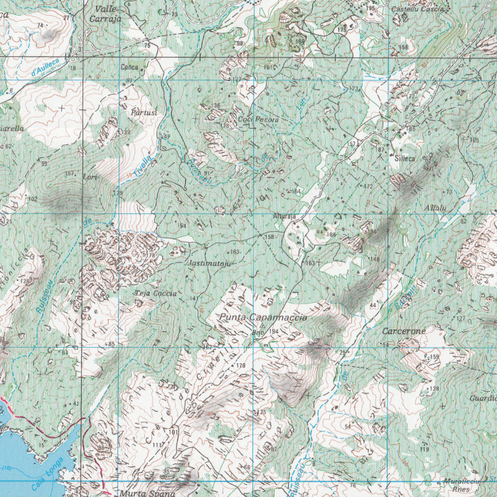 detail IGN 4154 OT Propriano, Golfe de Valinco 1:25t mapa IGN