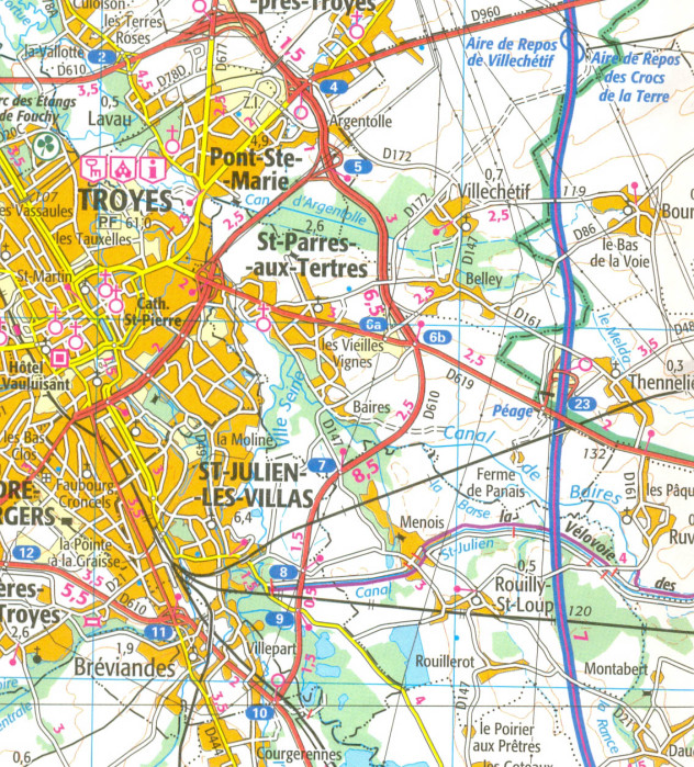 detail IGN 120 St-Dizier, Chaumont 1:100t mapa IGN