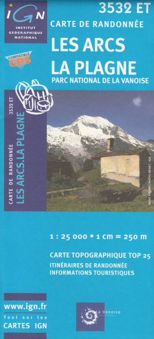 IGN 3532 ET Les Arcs 1:25t mapa IGN