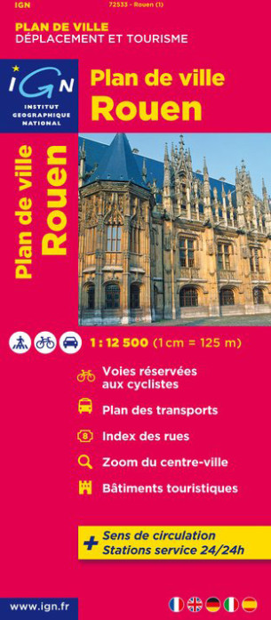 Rouen 1:12,5t plán města IGN