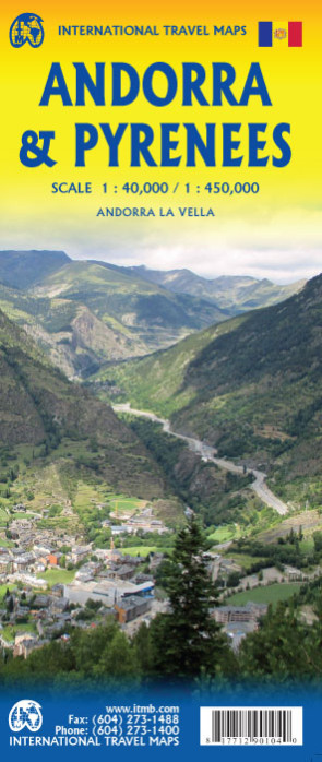 Pyrennes 1:450.000 & Andorra 1:40.000 mapa ITM