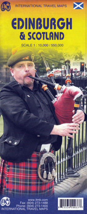 detail Edinburgh 1:10.000 / Scotland 1:550.000 turist. ITM