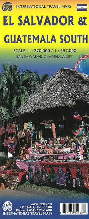 detail El Salvador 1:270.000 / Guatemala South 1:457.000 mapa ITMB