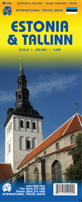 Estonsko & Tallin (Estonia & Tallinn) 1:400t/1:8t mapa ITM