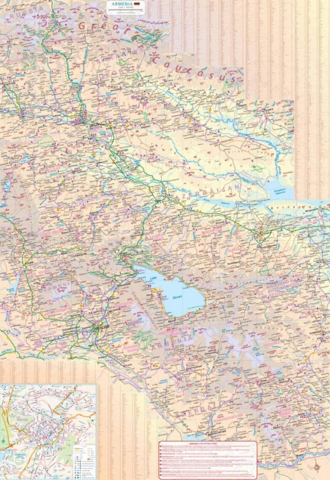 detail Armenia (Arménie) & Gruzie (Georgia) 1:430.000 mapa ITMB