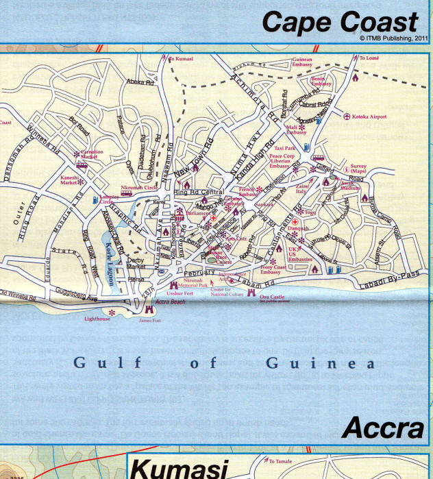 detail Ghana 1:500t mapa ITM