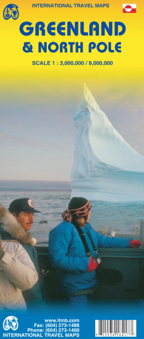 Grónsko & Severní pól (Greenland & North Pole) 1:3m/1:1:9m mapa ITM