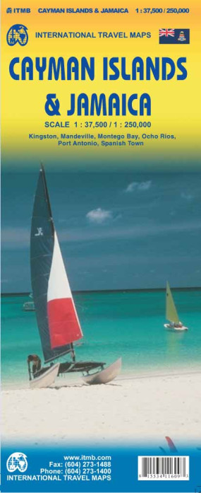 Jamaica & Kajmanské ostrovy (Jamaica & Cayman Islands) 1:250t/1:37,5t mapa ITM