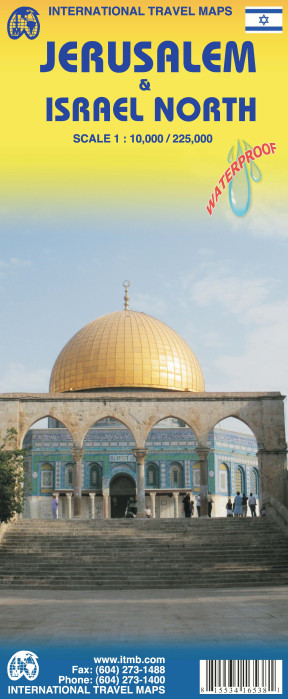 Jeruzalém & Izrael sever (Jerusalem & Israle North) 1:12t/1:225t mapa ITM