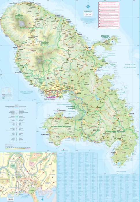 detail Martinique 1:65t & St. Lucia 1:45t mapa ITMB