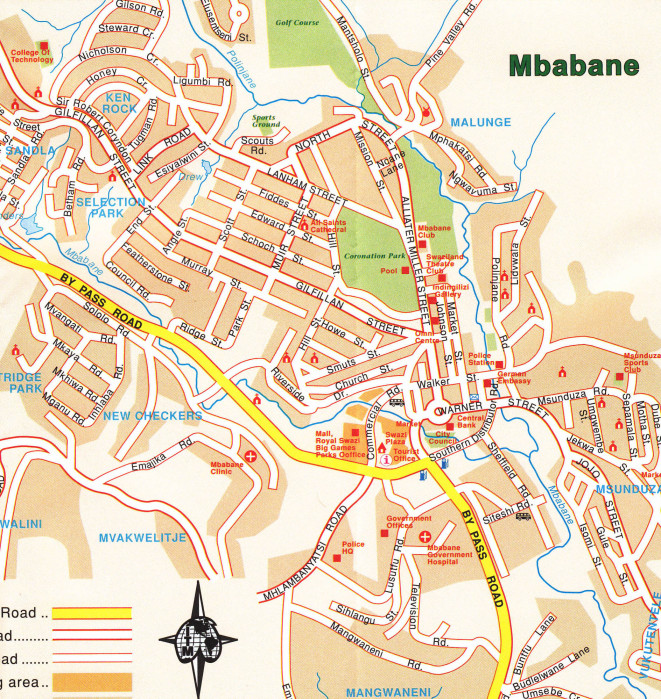 detail Svazijsko (Swaziland) 1:250t mapa ITM