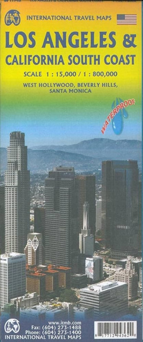 Los Angeles 1:15.000 / California South Coast 1:800.000 cestovní mapa ITMB