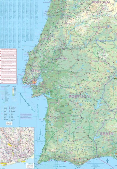 detail Madeira 1:60.000 / Southern Portugal 1:450.000 cestovní mapa ITMB
