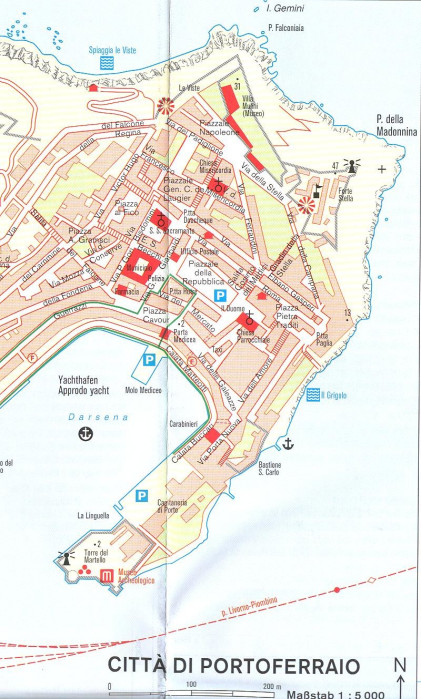 detail Isola di Elba 1:30t mapa KOMPASS #2468