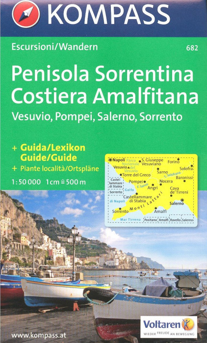 detail Penisola Sorentina 1:50t mapa KOMPASS #682