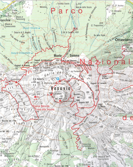 detail Penisola Sorentina 1:50t mapa KOMPASS #682