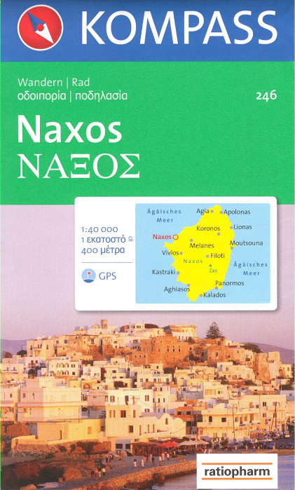 Naxos 1:40t mapa #246 KOMPASS