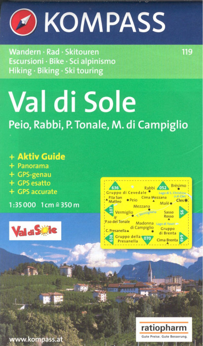 detail Val di Sole 1:35t mapa #119 KOMPASS
