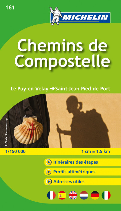 Chemins de Compostelle (Španělsko), mapa 1:150 000, MICHELIN