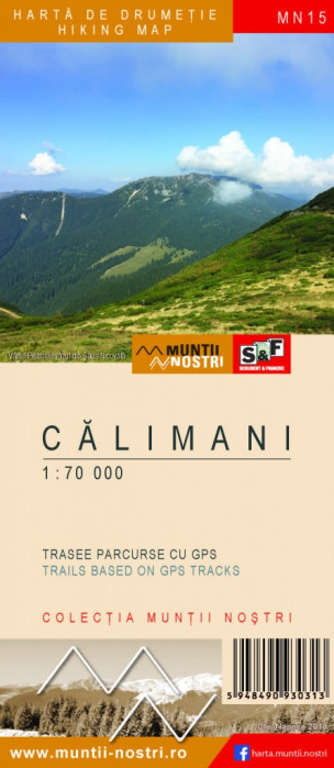 Calimani Mountains 1:70.000 mapa MUNTI