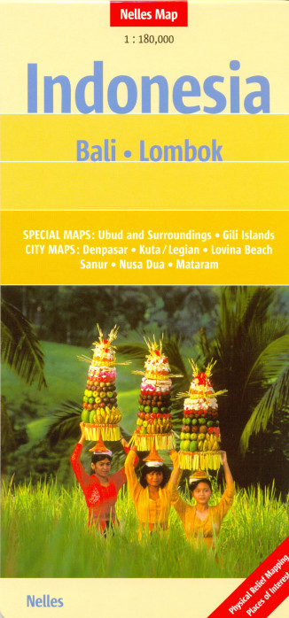 Bali & Lombok 1:180t mapa Nelles
