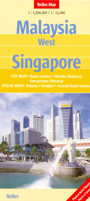 Západní Malajsie (West Malaysia) 1:1,5m mapa Nelles