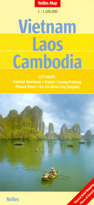 Vietnam, Laos, Kambodža 1:1,5m mapa Nelles