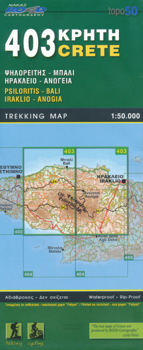 Psiloritis, Iraklio (Kréta) 1:50.000, turistická mapa ORAMA #403