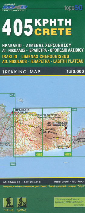 Iraklio, Lasithi Plateau (Kréta) 1:50.000, turistická mapa ORAMA #405