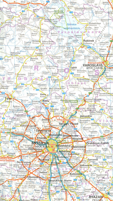 detail Rusko západní část 1:2m mapa RKH