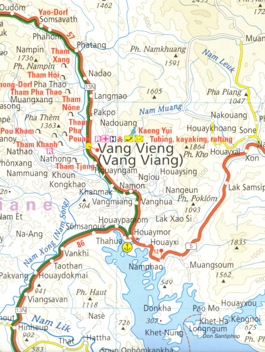 detail Laos 1:600.000 mapa RKH