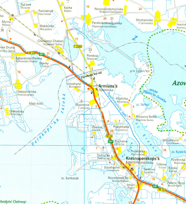detail Crimea (Krym) 1:340.000 mapa RKH