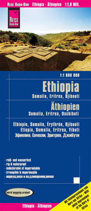 detail Ethiopia, Somalia, Eritrea, Djibouti 1:1,8m mapa RKH