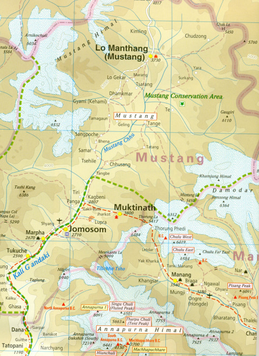 detail Nepál 1:500.000 mapa RKH