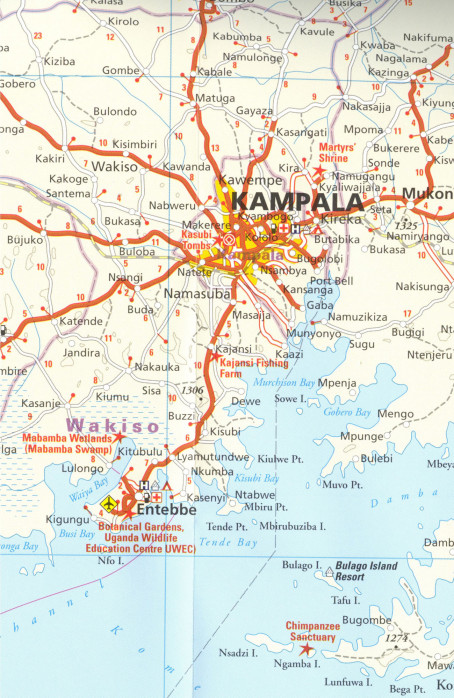 detail Uganda 1:600.000 mapa RKH