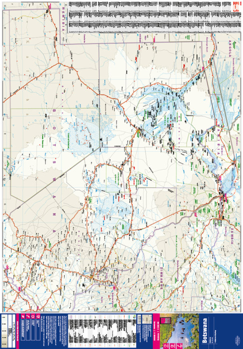 detail Botswana 1:1m mapa RKH