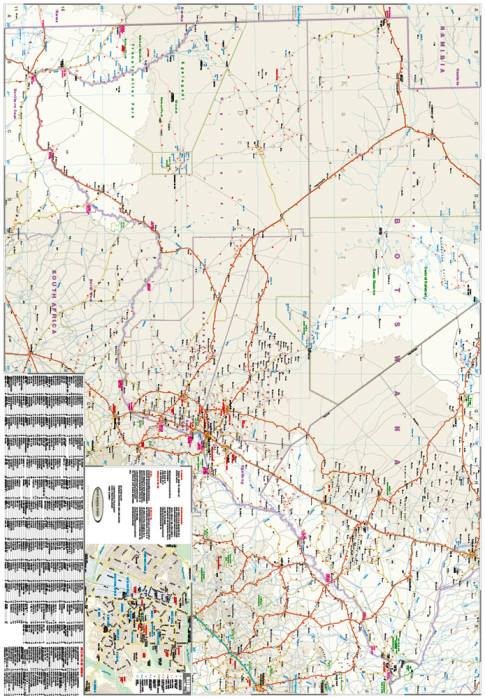 detail Botswana 1:1m mapa RKH