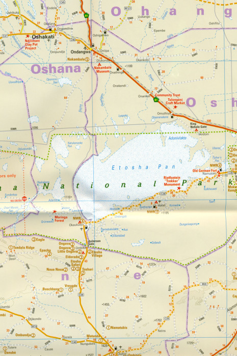 detail Namibie (Namibia) 1:1.200.000 mapa RKH