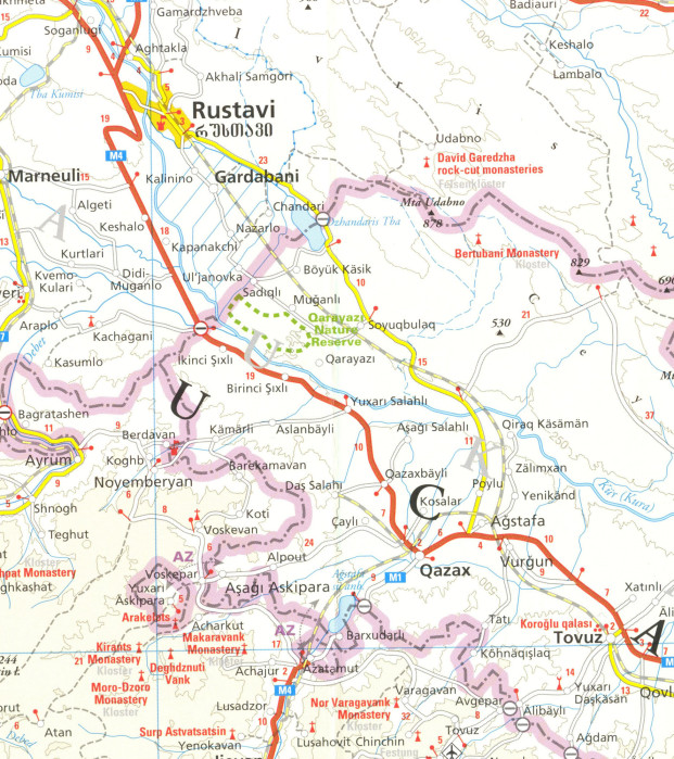 detail Kavkaz (Caucasus) 1:650.000 mapa RKH