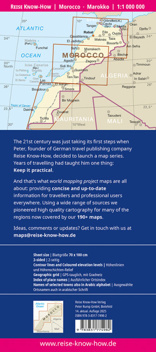 Maroko (Morocco) 1:1.000.000 mapa RKH