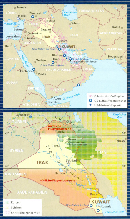 detail Irák, Kuvajt (Iraq, Kuwait) 1:850.000 mapa RKH