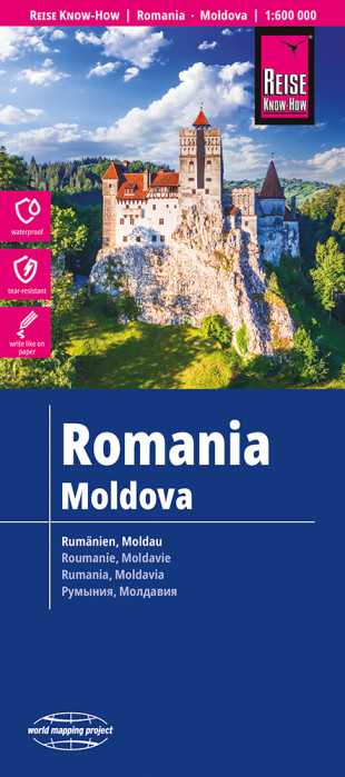 detail Rumunsko, Moldávie (Romania & Moldova) 1:600.000 mapa RKH