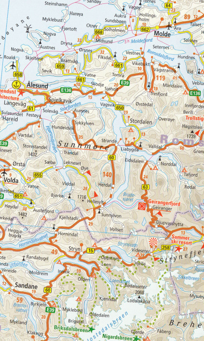 detail Norsko Jih, Švédsko Jih 1:875t mapa RKH