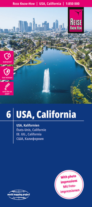 detail USA #6 Kalifornie (California) 1:850.000 mapa RKH