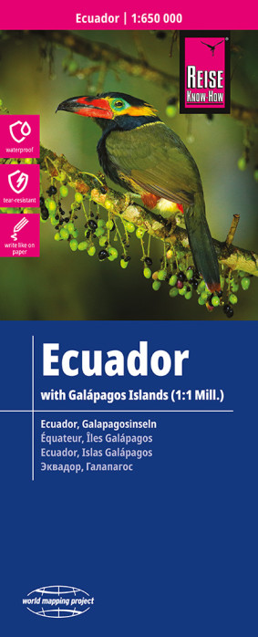 Ekvádor a Galapágy (Ecuador & Galápagos Isl.) 1:650.000 mapa RKH