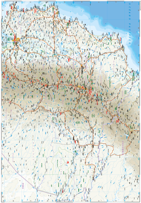 detail Ekvádor a Galapágy (Ecuador & Galápagos Isl.) 1:650.000 mapa RKH