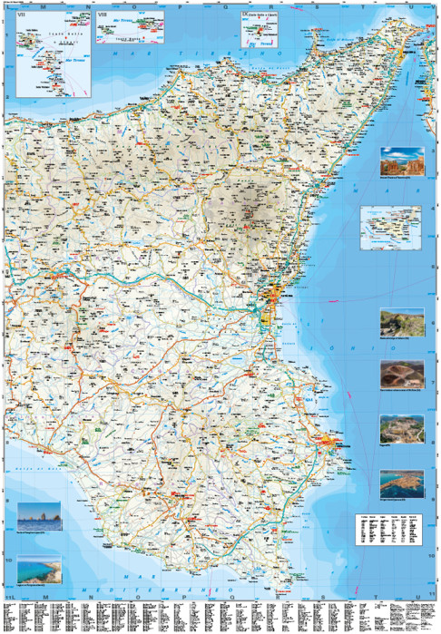 detail Sicílie (Sicily) 1:200.000 mapa RKH